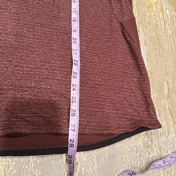Men’s Lululemon Army colab running tee size L Burgundy rare mesh back and pits - Picture 6 of 9